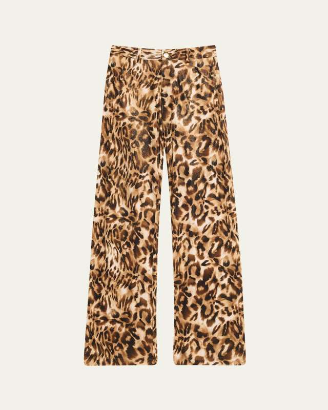 Leopard One-Seam Trousers